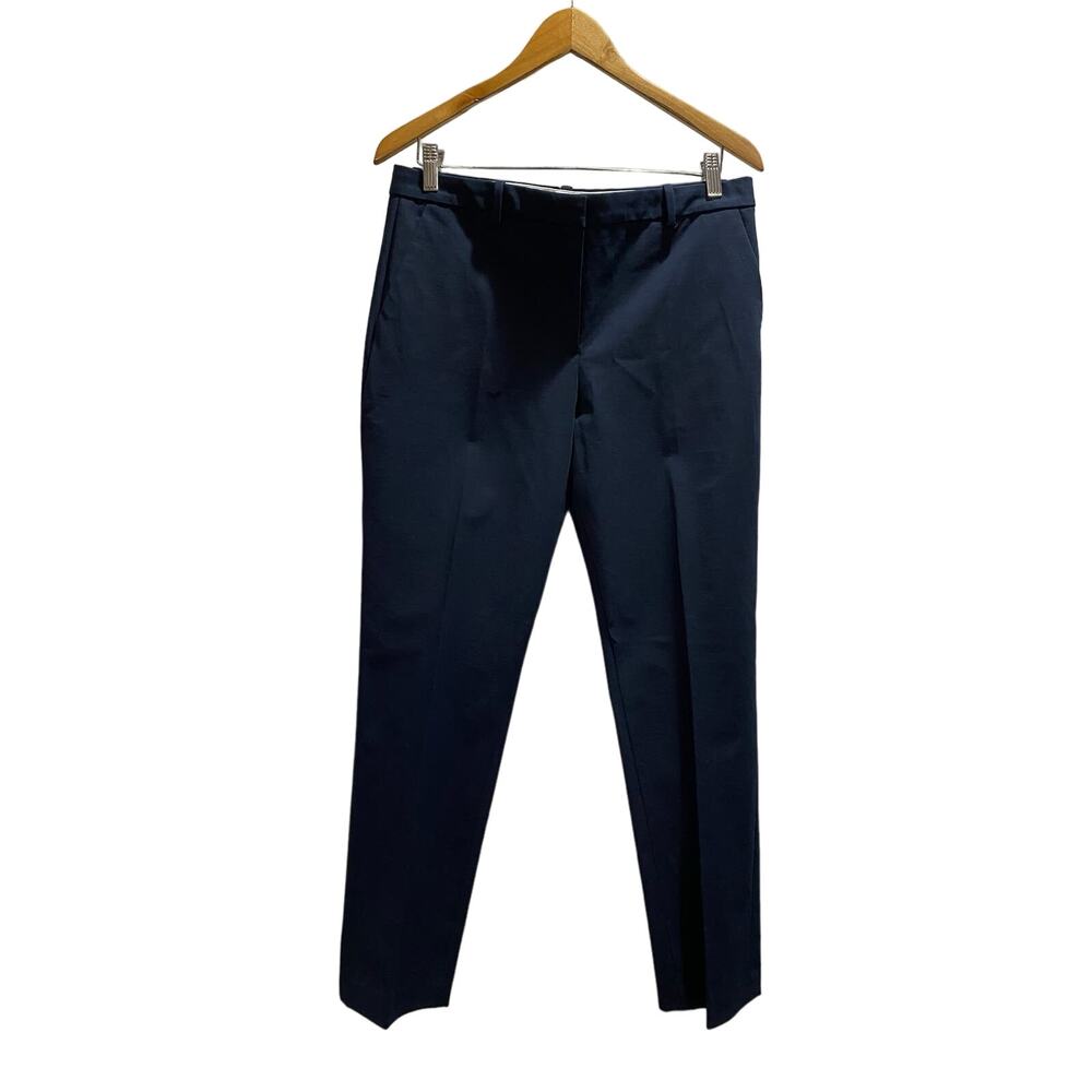 Theory Slim Leg Italian Cotton Blue‎ Trousers Dress Pants Slacks Sz 10